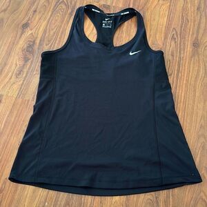 Nike running dryfit black fitness tank racer backs size S with mesh detail size